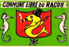 Argeles - Commune Libre Du Racou - Cpa Recouverte De Velours En Relief