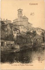 Clisson la riviere Eglise Notre Dame à Clisson
