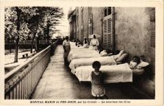 Le Croisic Hopital Marin de Pen Bron Solarium des filles au Croisic