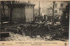 Les Zeppelins Sur Paris Effet d'Une Bombe