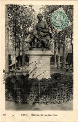 Carte postale ancienne Statue de Lamartine
                                                                     à Paris 16e
                                