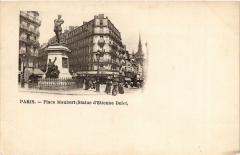 Paris 5e-Statue d'Etienne Dolet-Place Maubert à Paris 5e