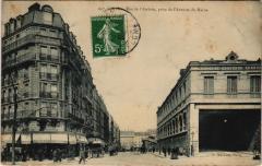 Carte postale ancienne Rue de l'Arrivée, prise de l'Avenue du Maine
                                                                     à Paris 15e
                                