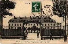 Carte postale ancienne Caserne des Tourelles - Boulevard Mortier
                                                                     à Paris 20e
                                