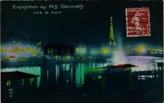 Paris Expo 1925 Vue de nuit