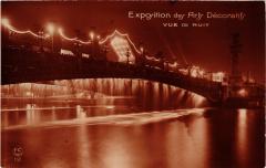 Paris Expo 1925 vue de nuit