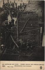 Les Zeppelins Sur Paris Effondrement d'une marquise