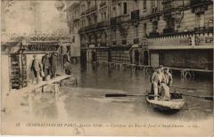 Carte postale ancienne Inondations de Paris Janvier 1910 - Carrefour des Rues de Javel et Saint-Charles
                                                                     à Paris 15e
                                
