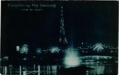 Paris Expo 1925 vue de nuit