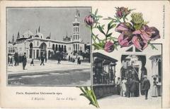 Expo 1900 Paris l'Algerie Rue d'Alger