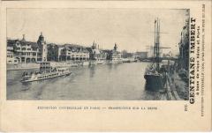Expo 1900 Paris Perspective sur la Seine