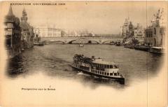 Paris Expo 1900 - Perspective sur la Seine