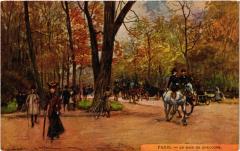 Carte postale ancienne Le Bois de Boulogne
                                                                     à Paris 16e
                                