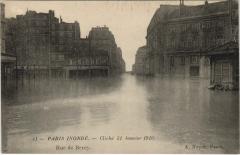 Paris inondé - Cliché 31 Janvier 1910 - Rue de Bercy à Paris 12e