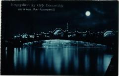 Paris Expo 1925 vue de nuit Pont Alexandre Iii