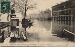 Inondation 1900 Paris Quai de la Rapee France