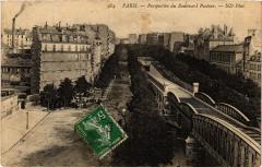 Carte postale ancienne Perspective du Boulevard Pasteur
                                                                     à Paris 15e
                                