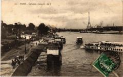 Carte postale ancienne La Seine à Auteuil
                                                                     à Paris 16e
                                