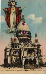 Carte postale ancienne Souvenir du Sacré-Coeur de Montmartre
                                                                     à Paris 18e
                                