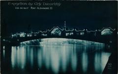 Paris Expo 1925 vue de nuit pont Alexandre Iii