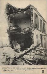 Les Zeppelins Sur Paris La maison du brigadier Bidault