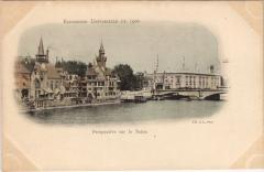 Expo 1900 Paris Perspective sur la Seine