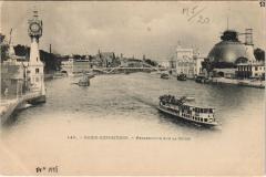 Expo 1900 Paris Perspective sur la Seine