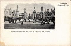 Paris Expo 1900 - Perspective de l'Avenue des Palais