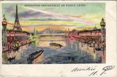 Expo 1900 Paris Illuminations sur la Seine