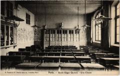 Carte postale ancienne Ecole Edgar Quinet - Une Classe
                                                                     à Paris 9e
                                