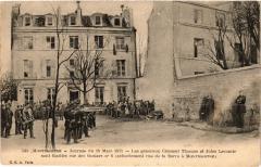 Carte postale ancienne Montmartre - Journée du 18 Mars 1871
                                                                     à Paris 18e
                                