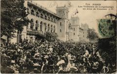 Carte postale ancienne Les Tribunes de Lonchamps un jour de Courses
                                                                     à Paris 16e
                                