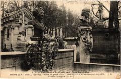 Carte postale ancienne Père-Lachaise - Corot - Daubigny
                                                                     à Paris 20e
                                