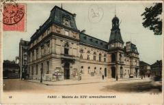 Carte postale ancienne Mairie du XIVe arrondissement
                                                                     à Paris 14e
                                