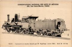 Paris (3e) Cnam - Locomotive et tender à Paris 3e