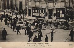 L'Orage Du 15 Juin a Paris (8e) Sol effondré Place Saint-Ph-du-Roule à Paris 8e