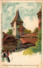 Paris Expo 1900 - Village Suisse Chateau d'Estavazer