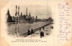 Paris Expo 1900 - Perspective sur la Seine