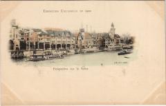 Expo 1900 Paris Perspective sur la Seine