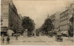 Carte postale ancienne Avenue des Ternes
                                                                     à Paris 17e
                                