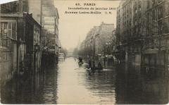 Inondations de janvier 1910 - Avenue Ledru-Rollin à Paris 12e
