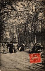 Carte postale ancienne Allée au Bois de Boulogne
                                                                     à Paris 16e
                                