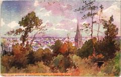 Carte postale ancienne Paris 16e-Les Hauteurs de Saint-Cloud-Vue prise du Chemin Circulaire
                                                                     à Saint-Cloud
                                