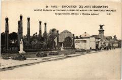 Paris Expo 1925 Jardins Floraux et Colonnes Lumineuses