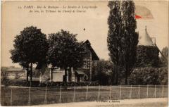 Carte postale ancienne Bois de Boulogne - Le Moulin de Longchamps - Au loin, les Tribunes du Champ de Courses
                                                                     à Paris 16e
                                