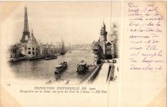 Paris Expo 1900 - Perspective sur la Seine