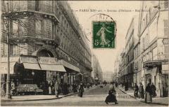 Carte postale ancienne Avenue d'Orléans - Rue Brézin
                                                                     à Paris 14e
                                