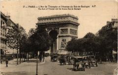 Carte postale ancienne L'Arc de Triomphe et l'Avenue du Bois de Boulogne
                                                                     à Paris 16e
                                