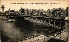 Paris Expo 1925 vue panoramique du Pont Alexandre Iii