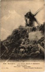 Carte postale ancienne Les derniers Moulins de Montmartre - Moulin du Radet
																	 à Paris 18e
								